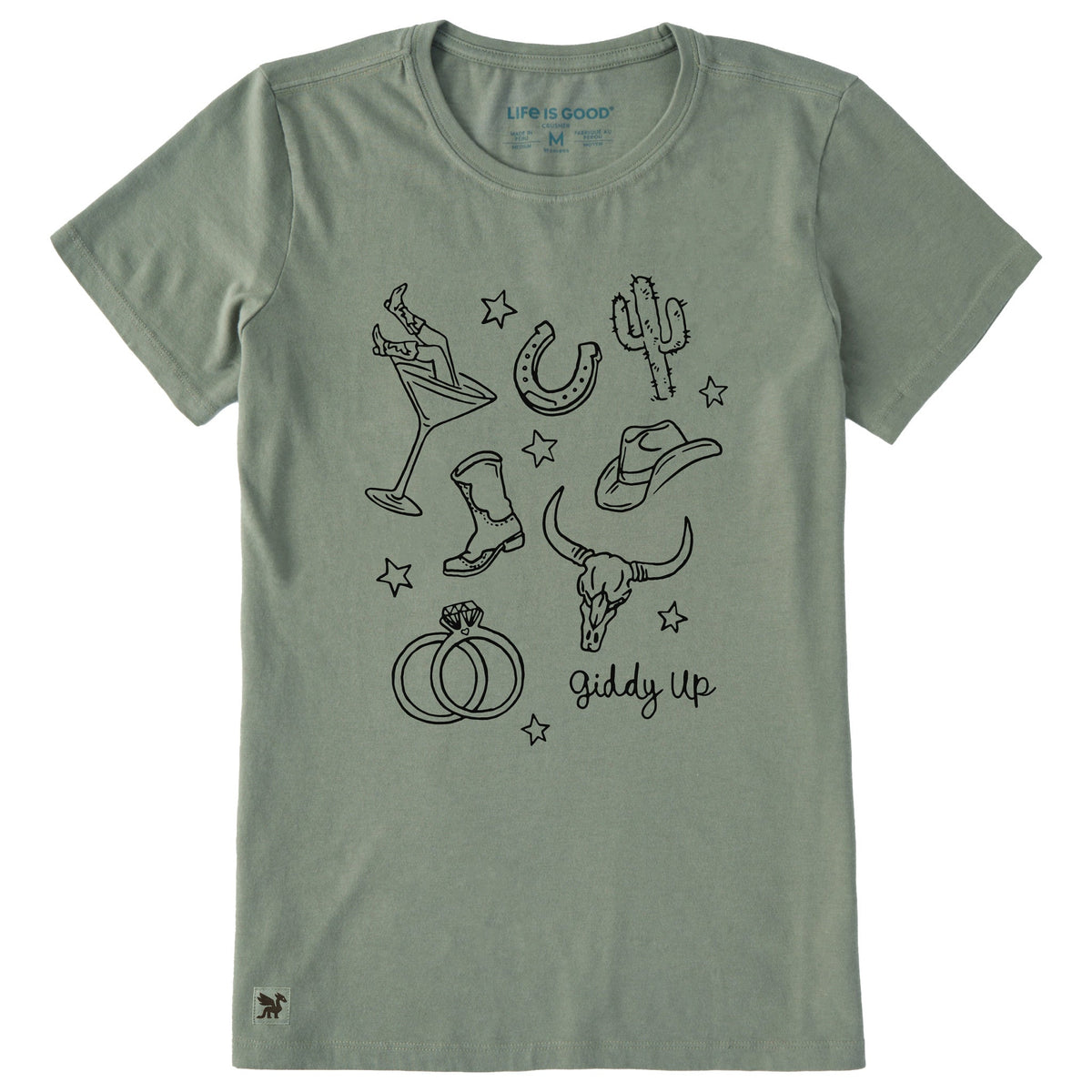 Women's Giddy Up Bach Short Sleeve Crusher Tee
