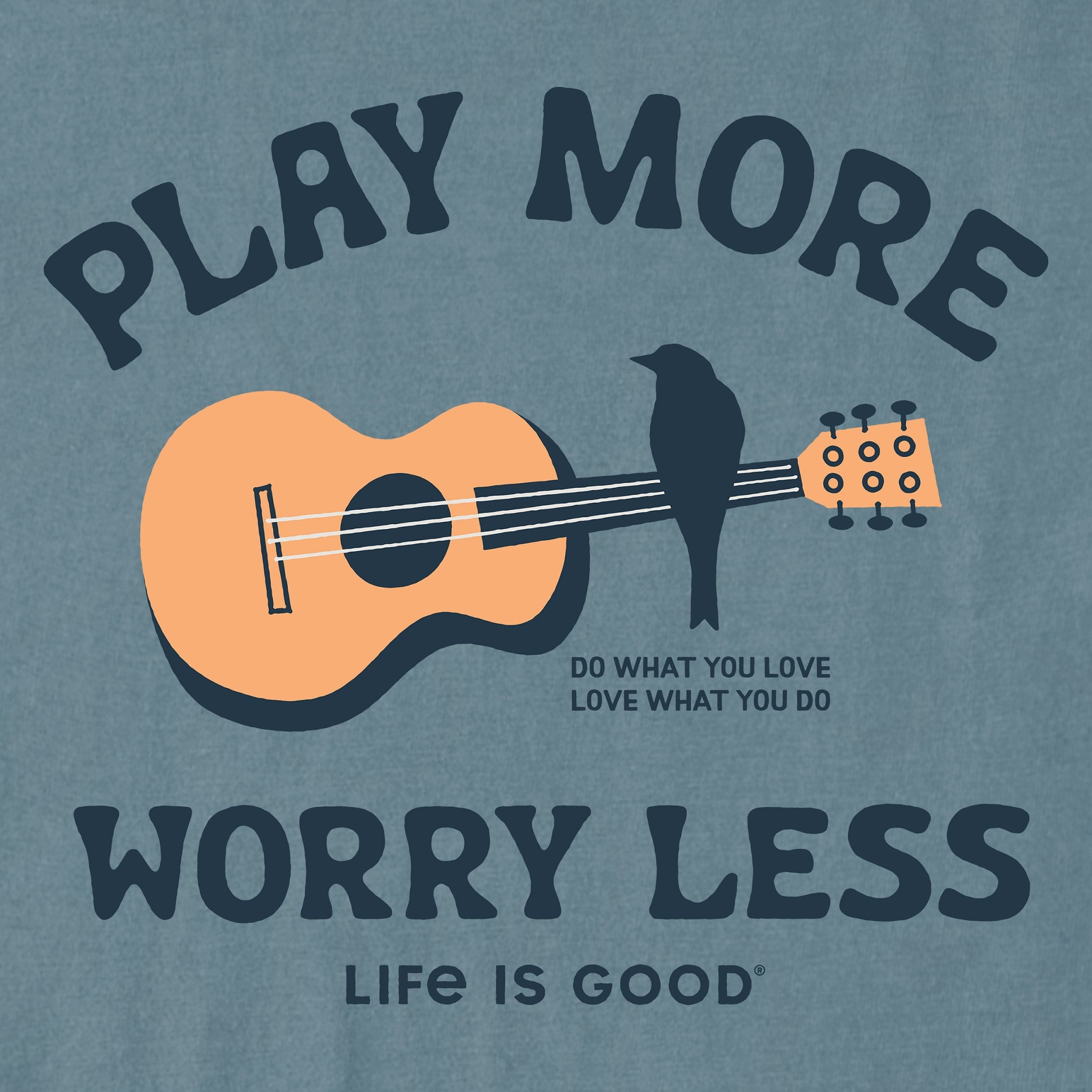 Men's Play More Guitar Worry Less Short Sleeve Crusher Tee