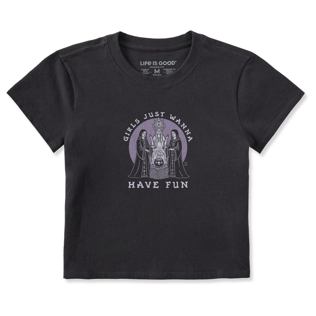 Women's Girls Just Wanna Have Fun Crusher-LITE Shrunken Tee