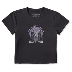 Women's Girls Just Wanna Have Fun Crusher-LITE Shrunken Tee
