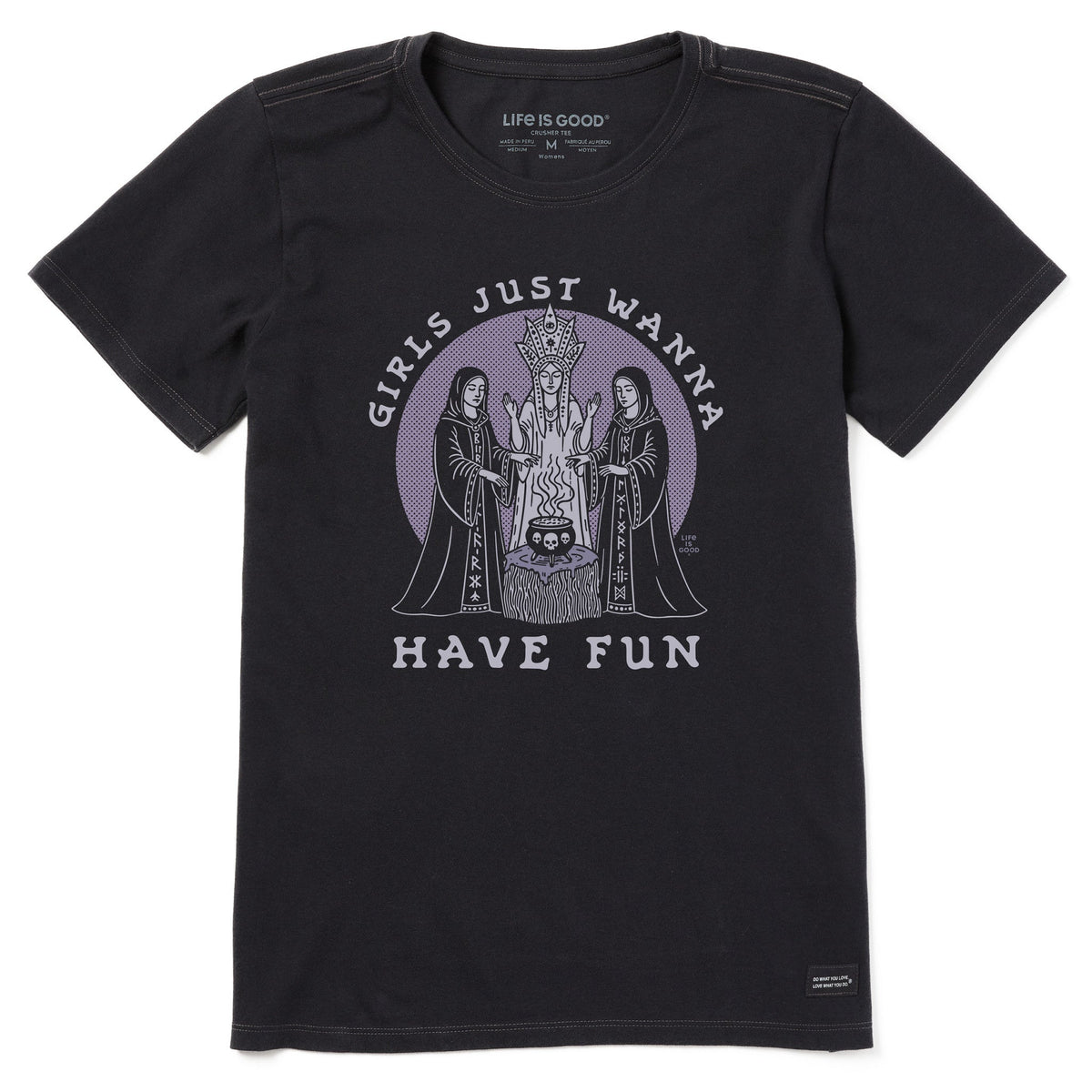Women's Girls Just Wanna Have Fun Short Sleeve Crusher Tee