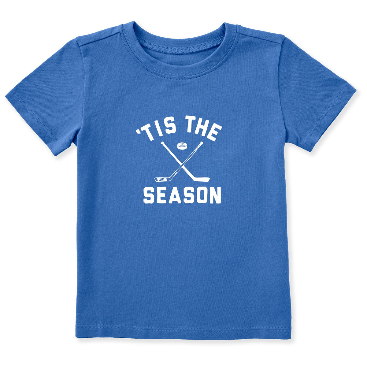 Toddler Tis the Season Hockey Short Sleeve Crusher Tee