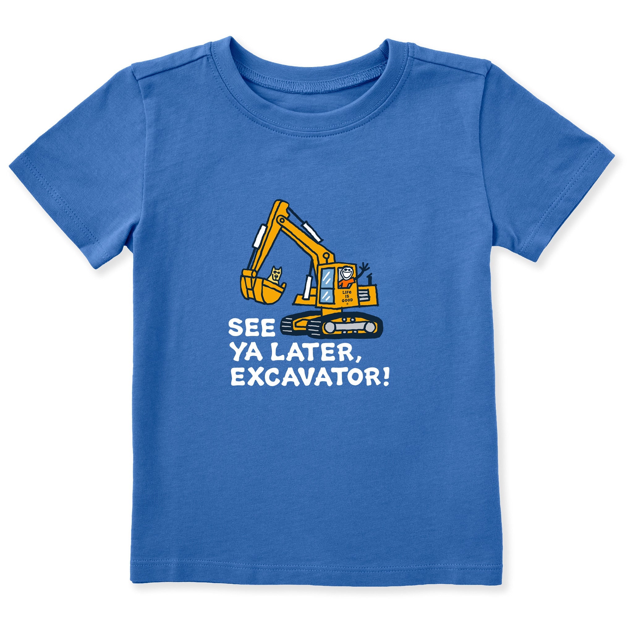 Toddler Jake and Rocket Excavator Short Sleeve Crusher Tee