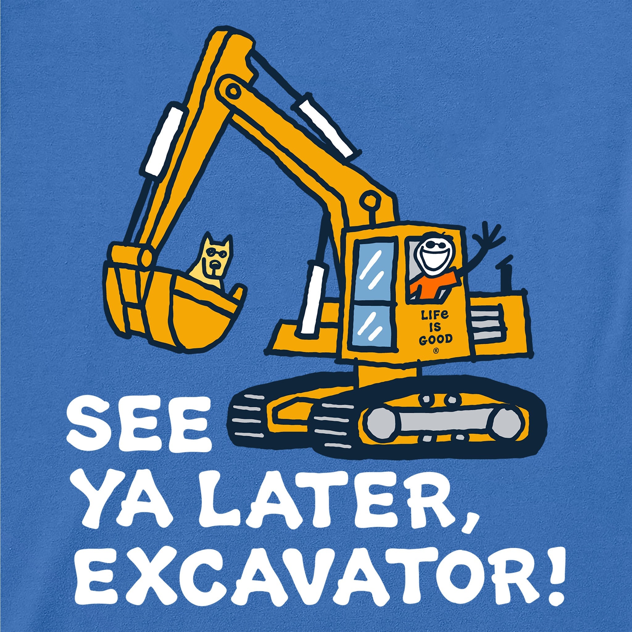 Toddler Jake and Rocket Excavator Short Sleeve Crusher Tee
