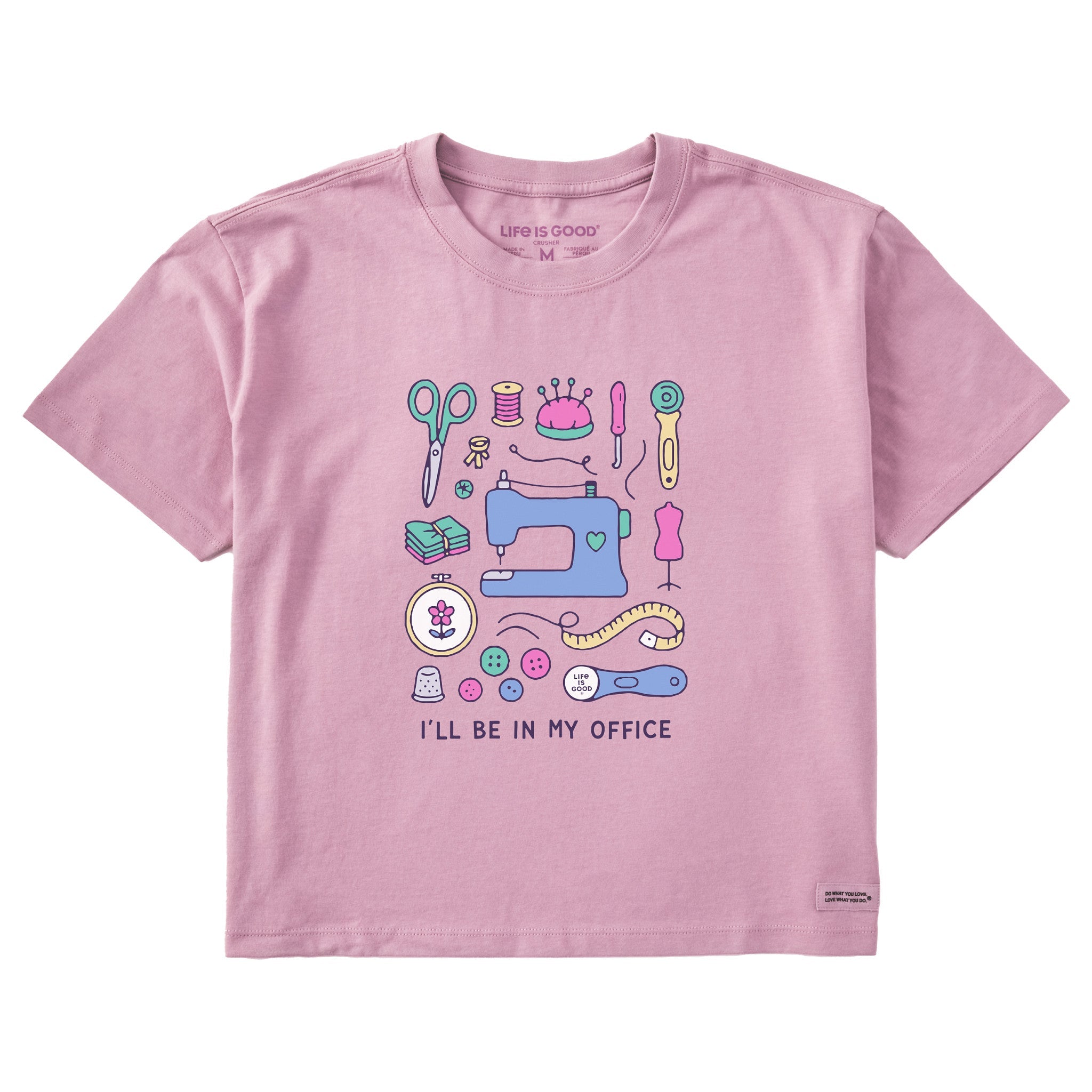 Women's I'll Be in My Office Sewing Short Sleeve Crusher Boxy Tee