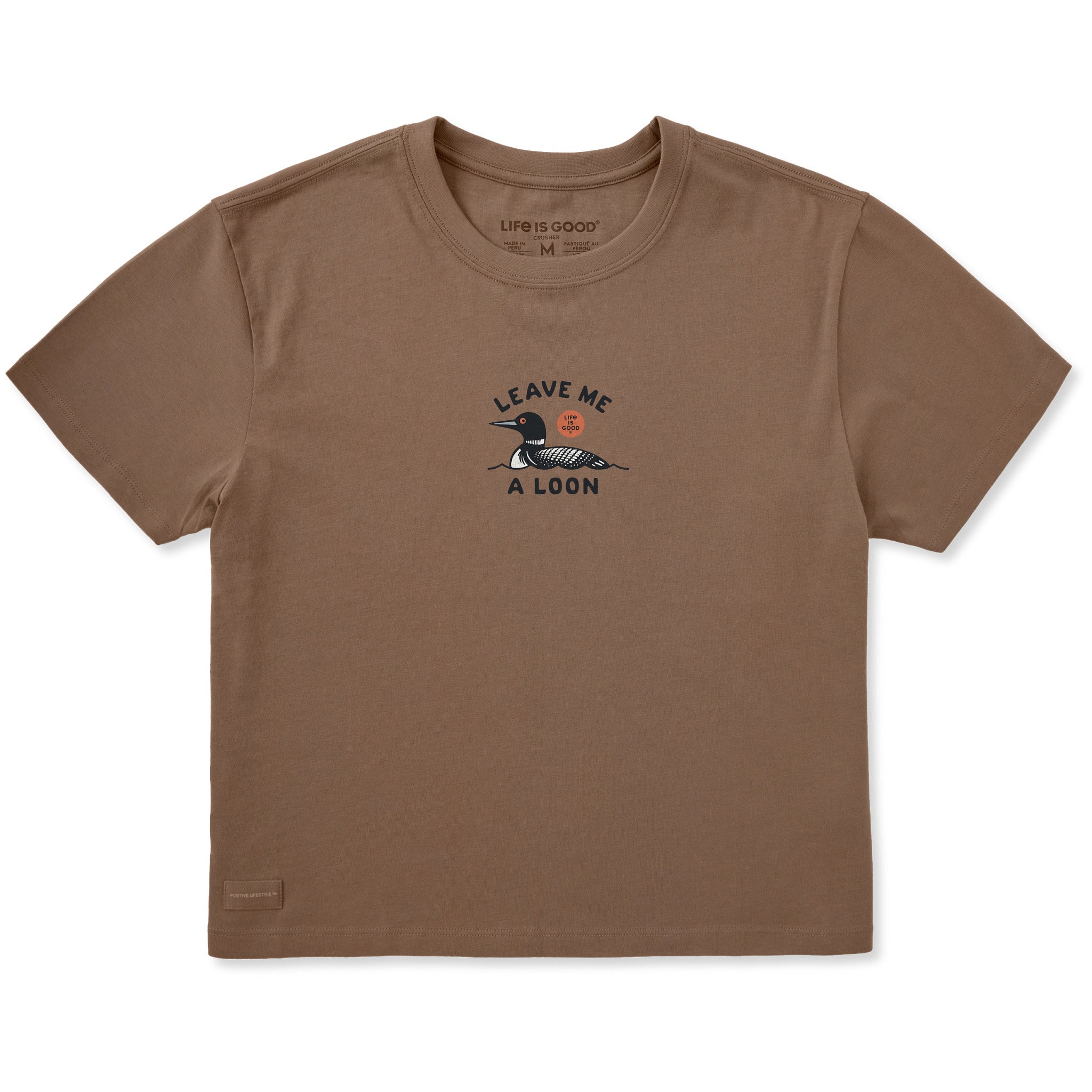 Women's Leave Me a Loon Short Sleeve Crusher Boxy Tee
