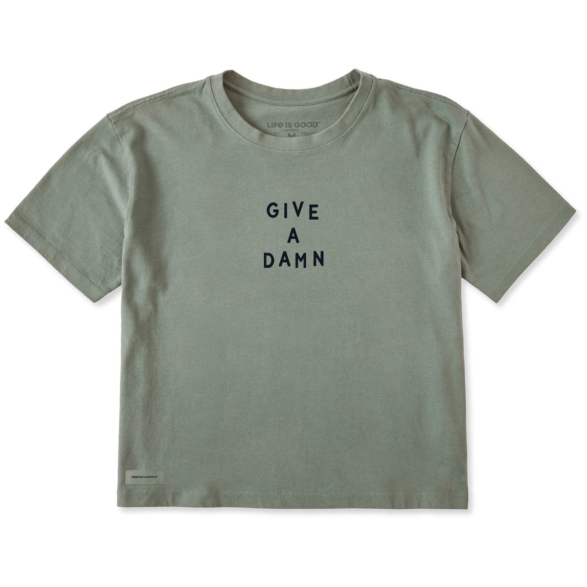 Women's Give a Damn Short Sleeve Crusher Boxy Tee