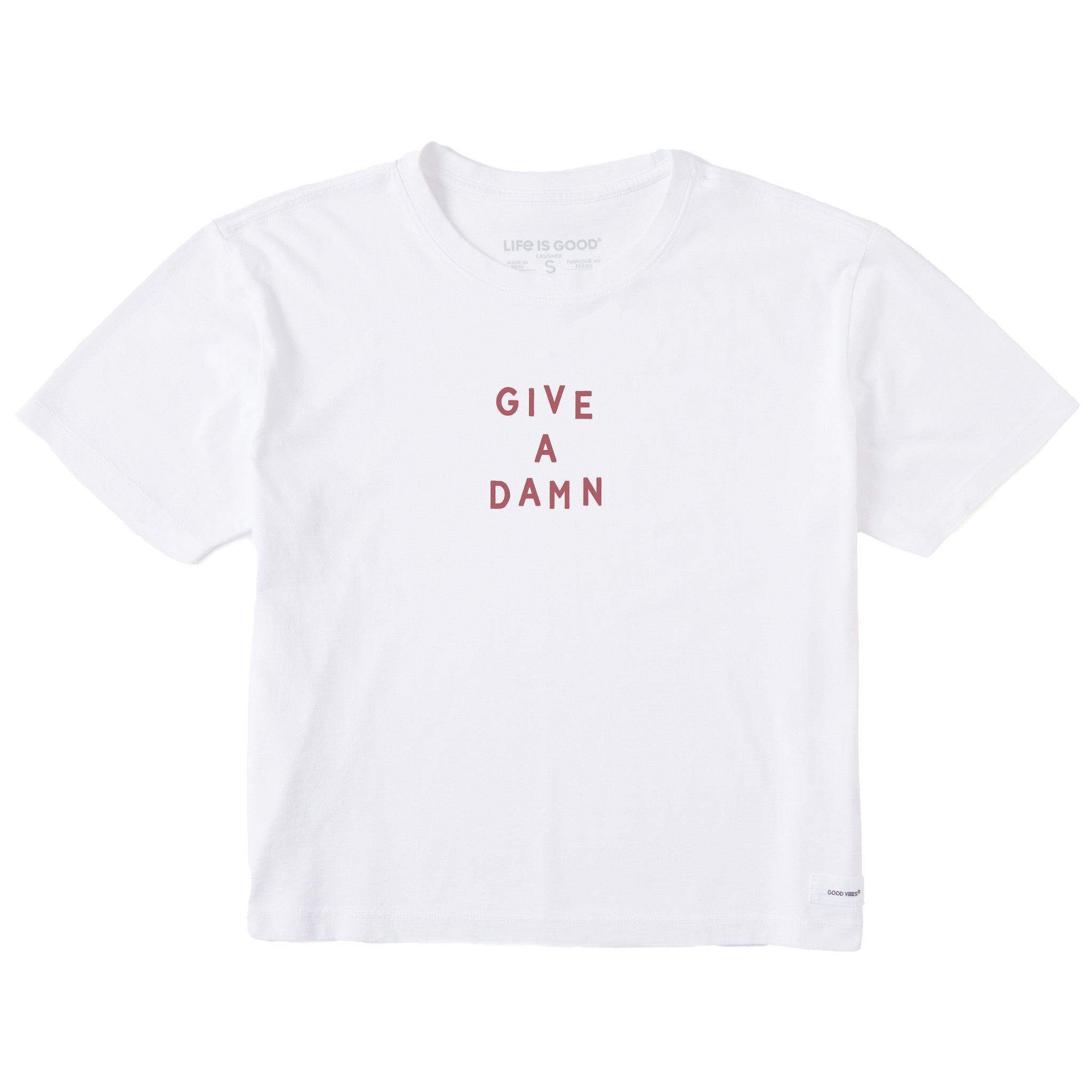 Women's Give a Damn Short Sleeve Crusher Boxy Tee