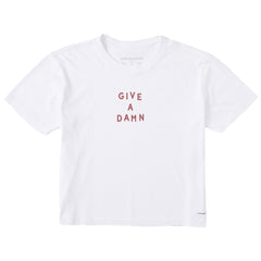 Women's Give a Damn Short Sleeve Crusher Boxy Tee