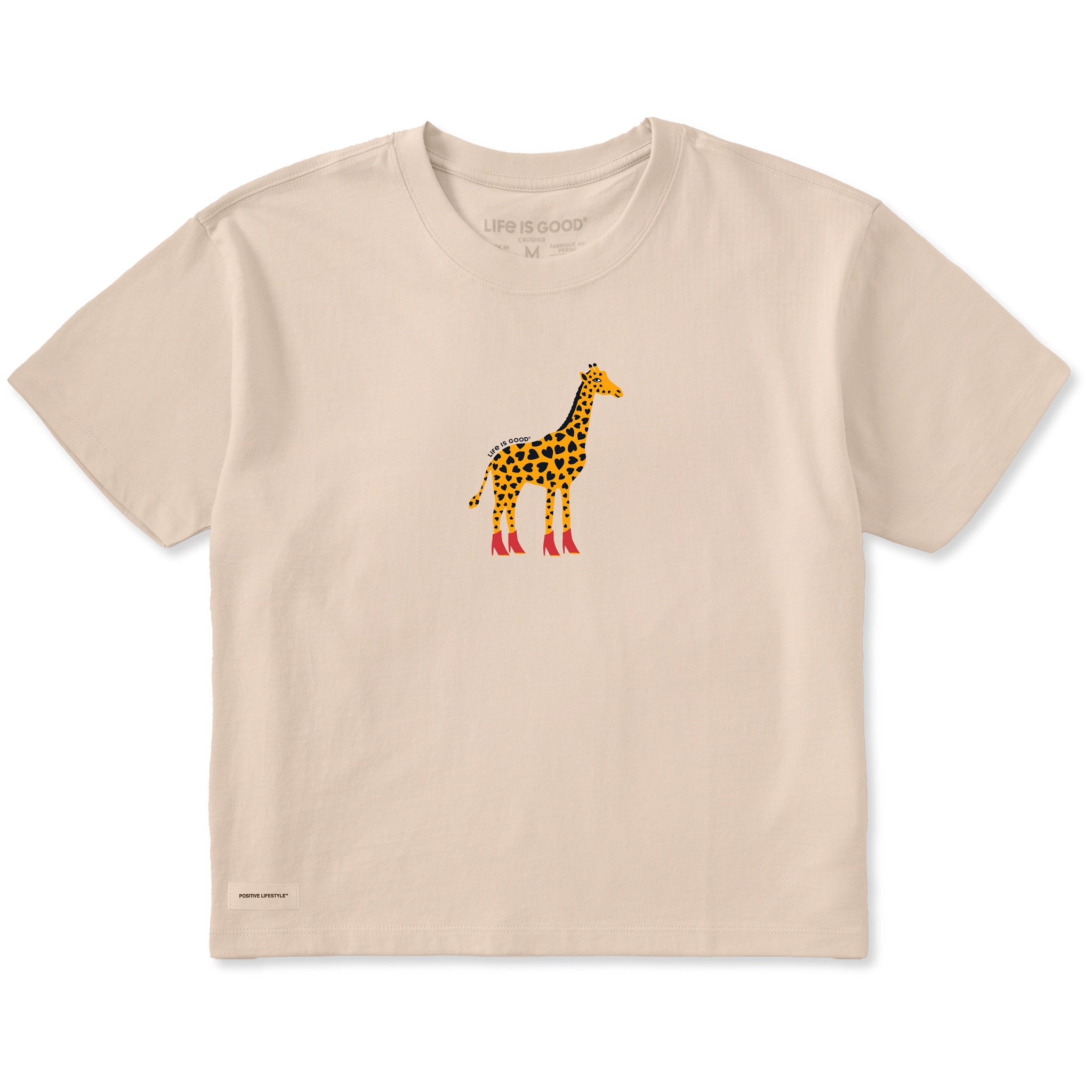 Women's Giraffe in Boots Short Sleeve Crusher Boxy Tee