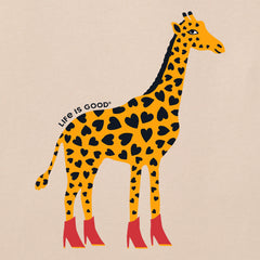 Women's Giraffe in Boots Short Sleeve Crusher Boxy Tee