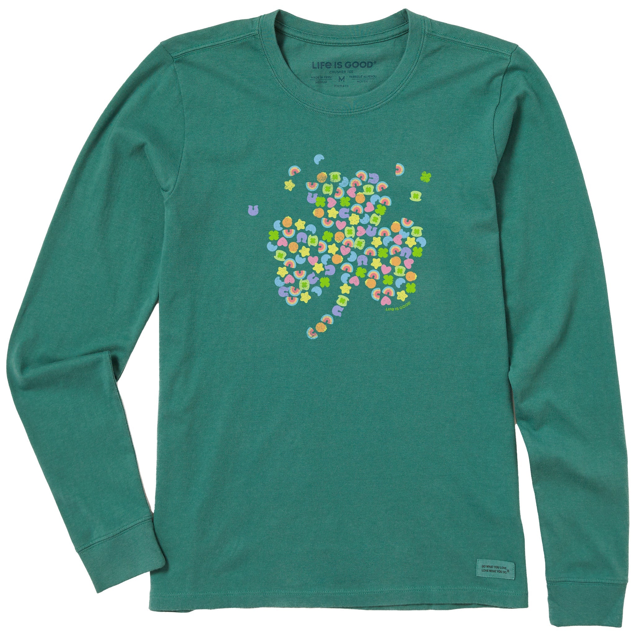 Women's Charmed Clover Long Sleeve Crusher Tee
