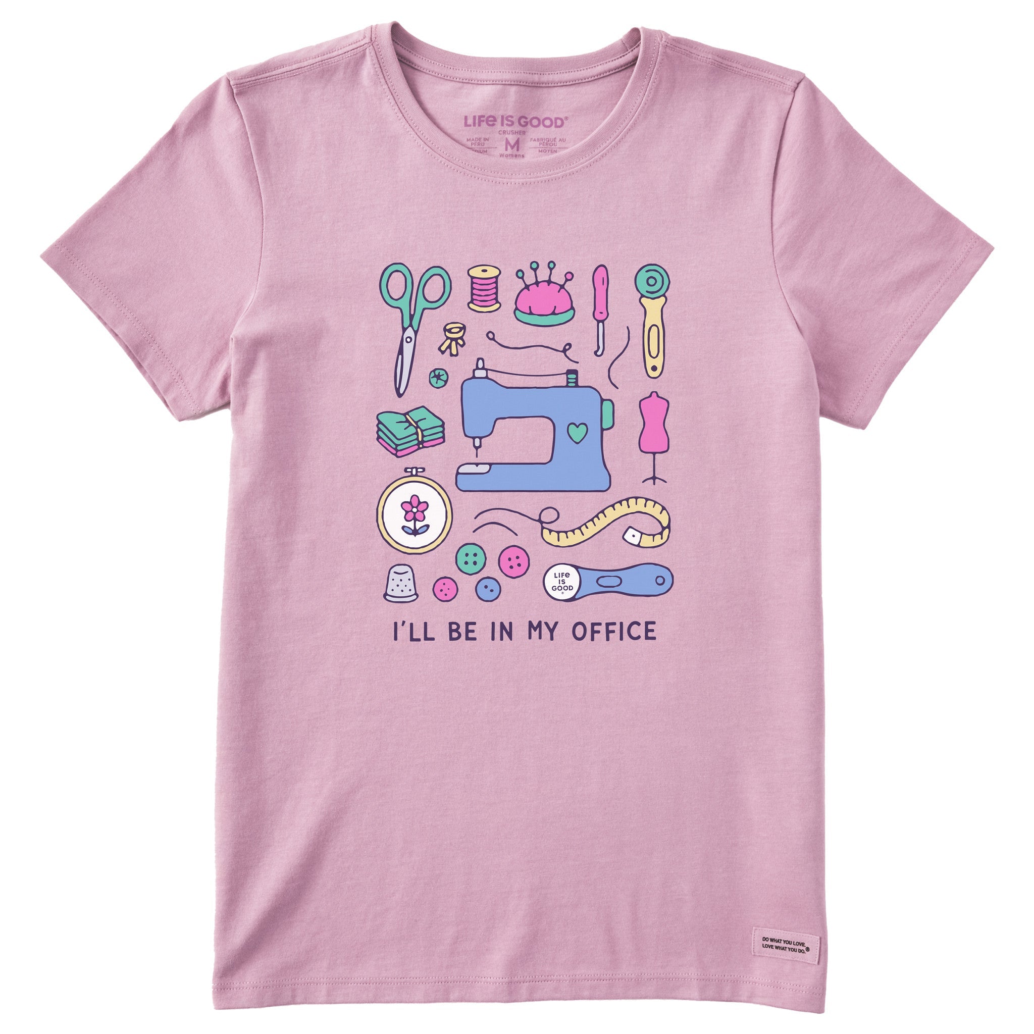 Women's I'll Be in My Office Sewing Short Sleeve Crusher Tee
