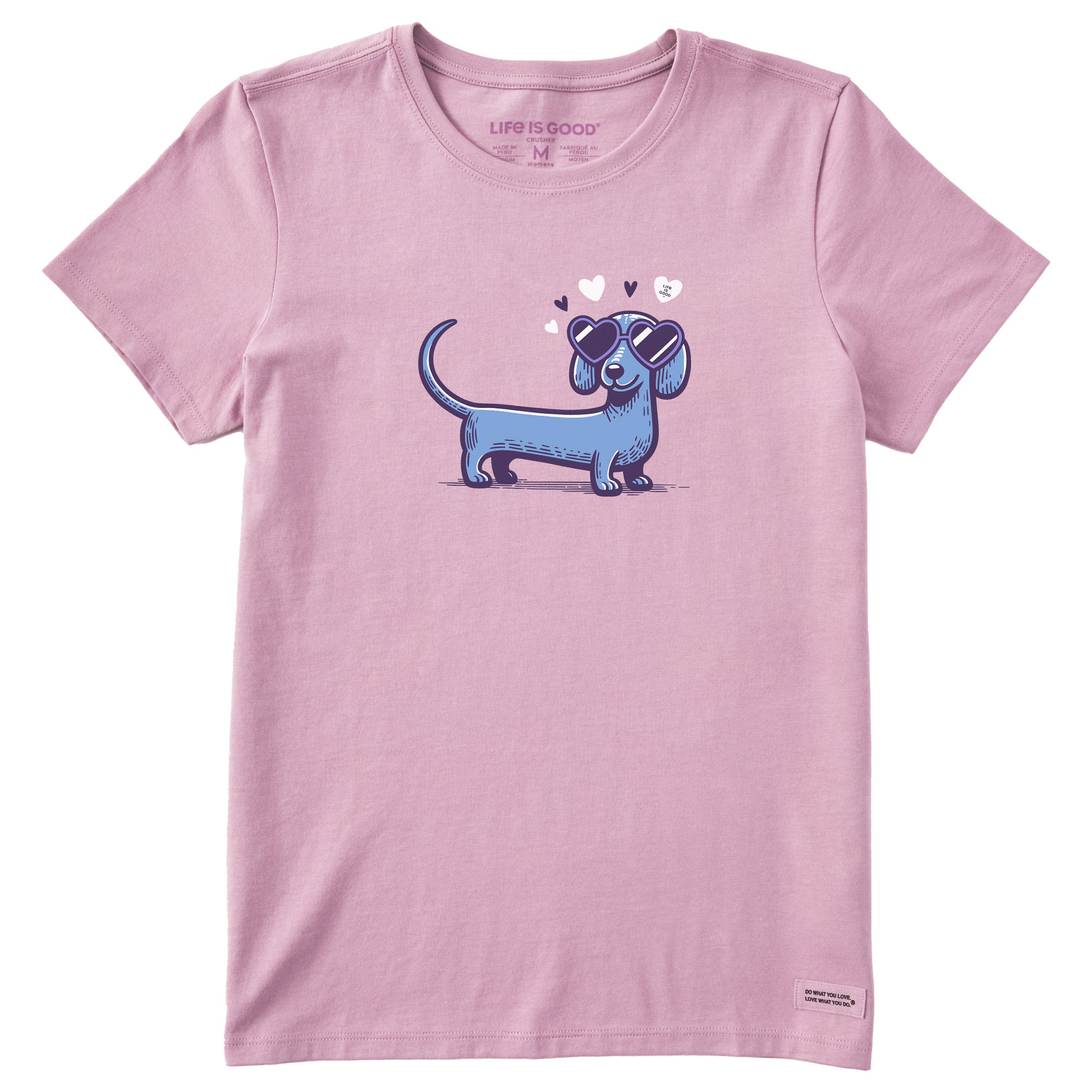 Women's Dachshund Love Short Sleeve Crusher Tee
