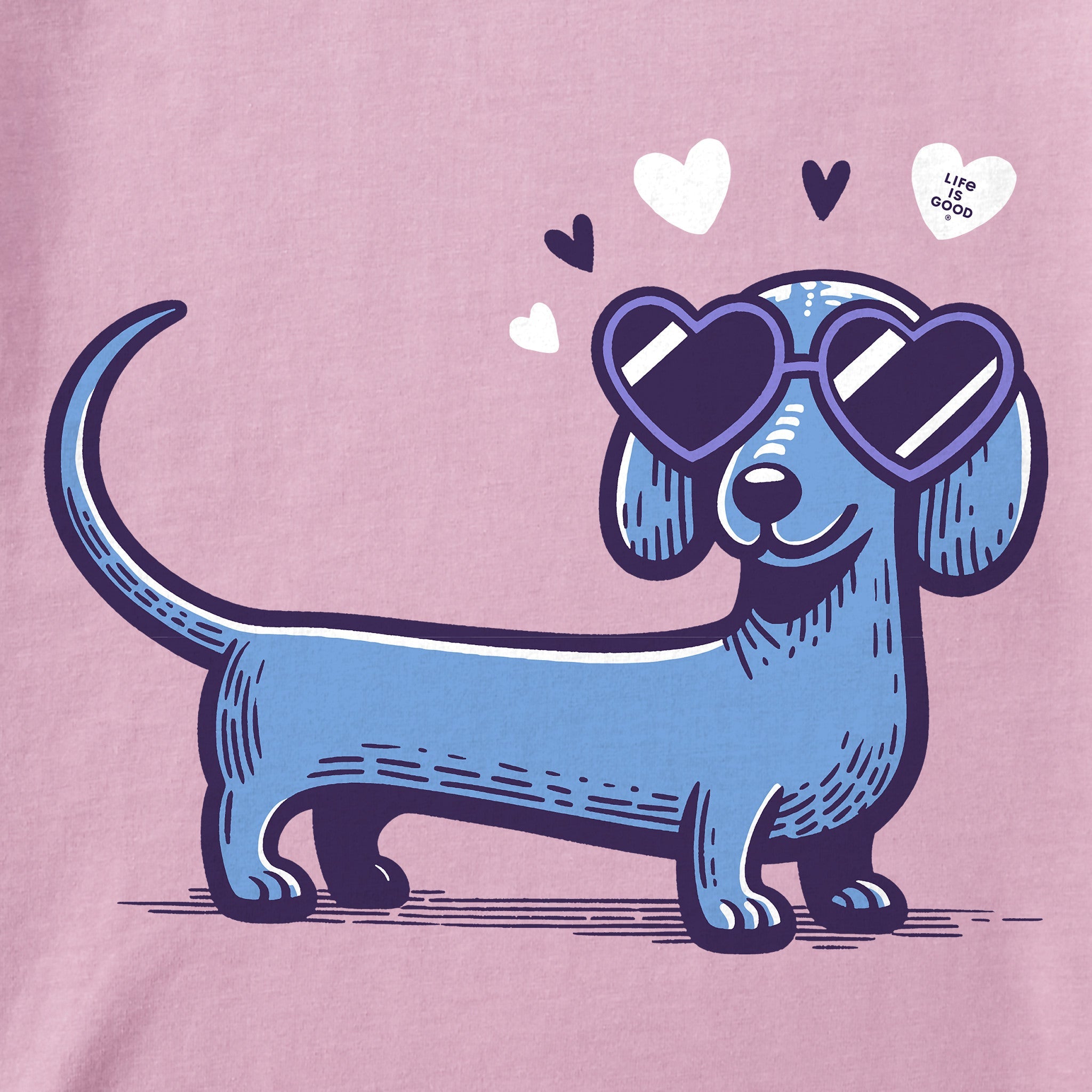 Women's Dachshund Love Short Sleeve Crusher Tee