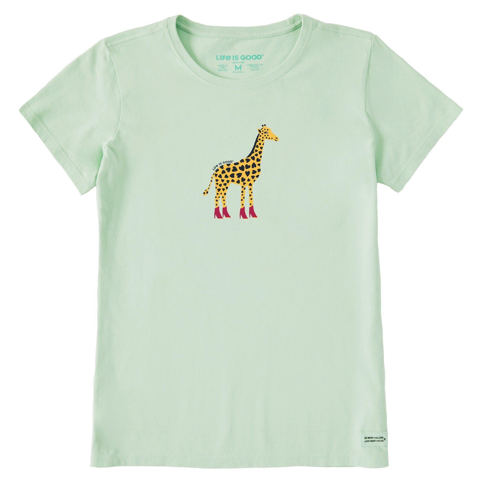 Women's Giraffe in Boots Short Sleeve Crusher Tee