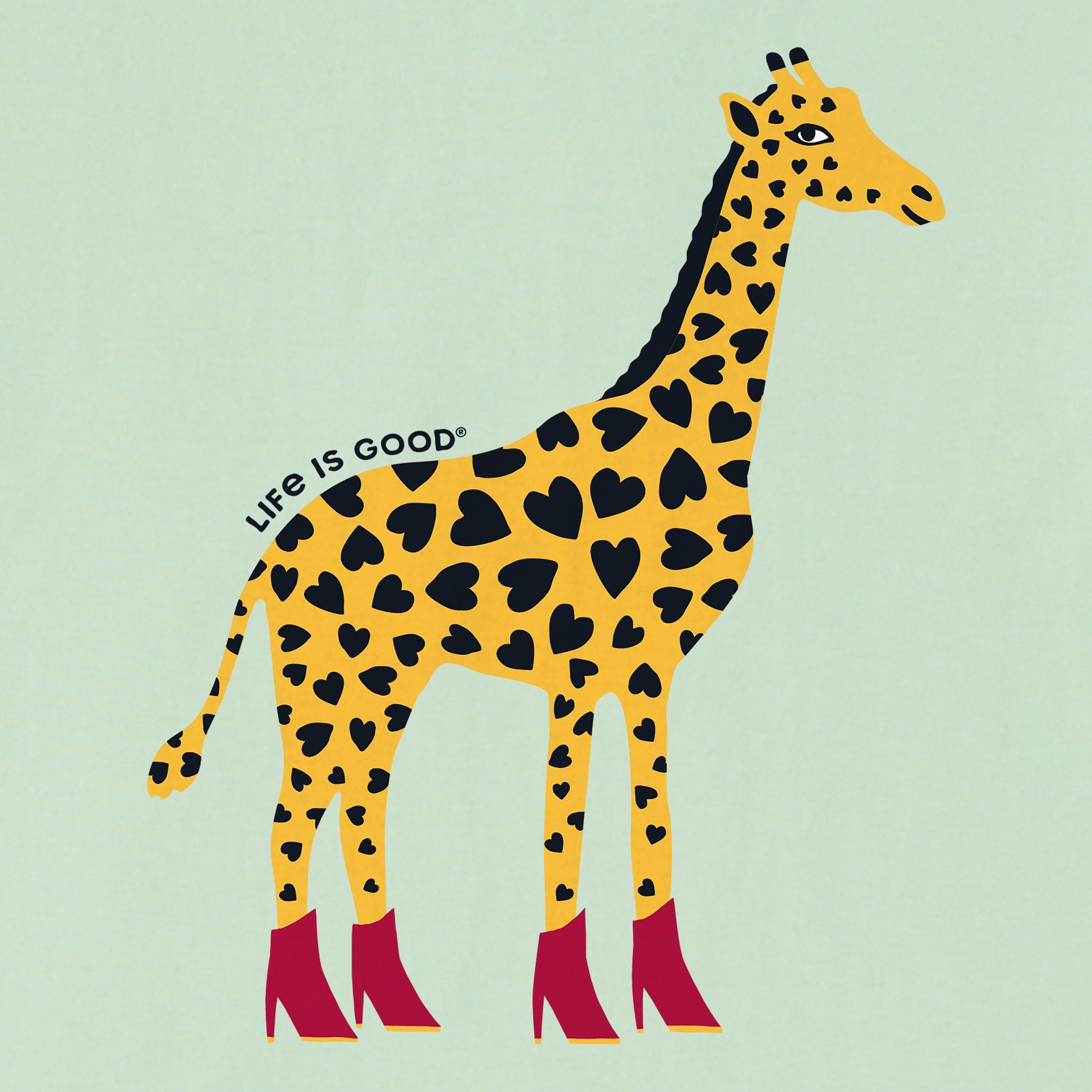 Women's Giraffe in Boots Short Sleeve Crusher Tee