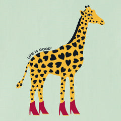 Women's Giraffe in Boots Short Sleeve Crusher Tee