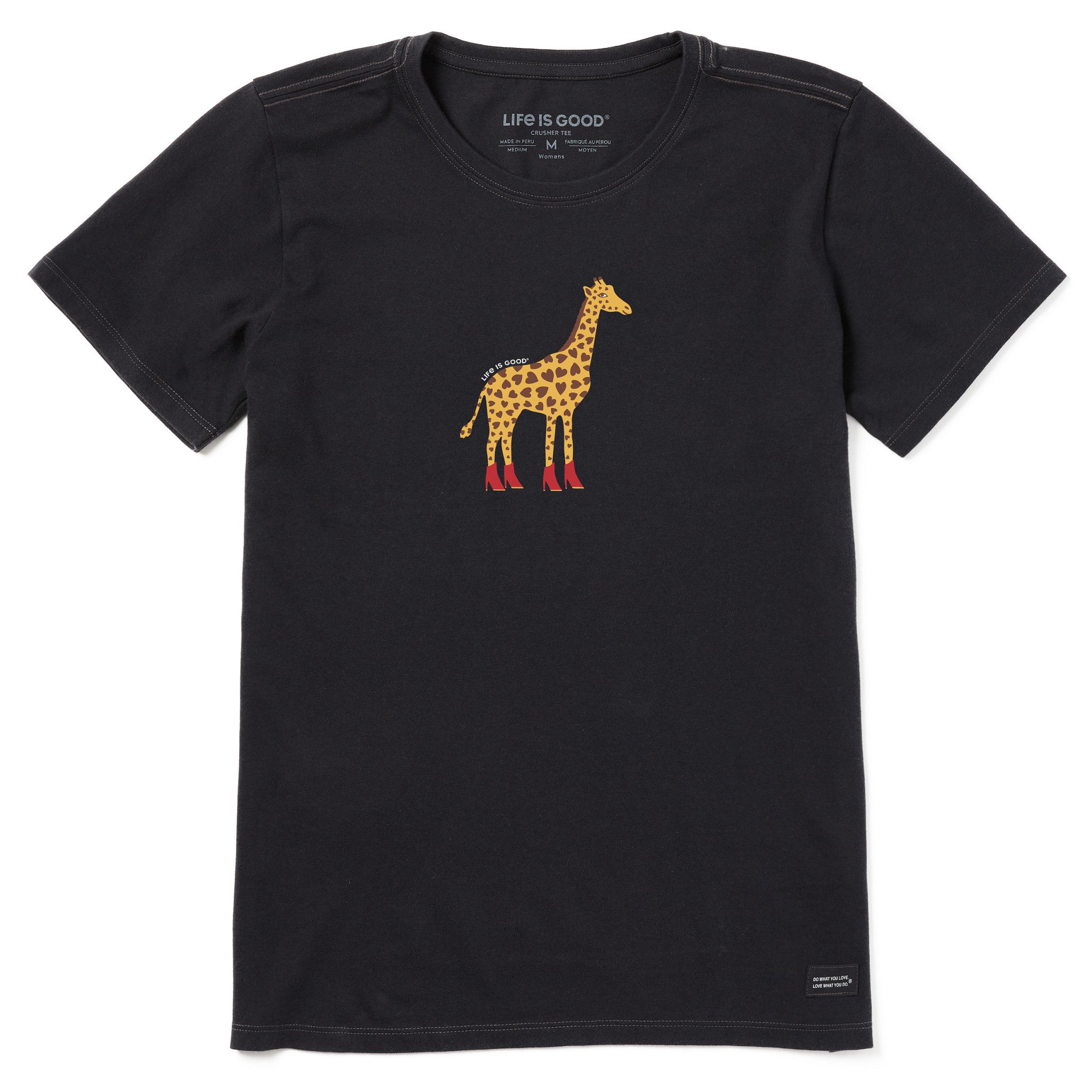 Women's Giraffe in Boots Short Sleeve Crusher Tee