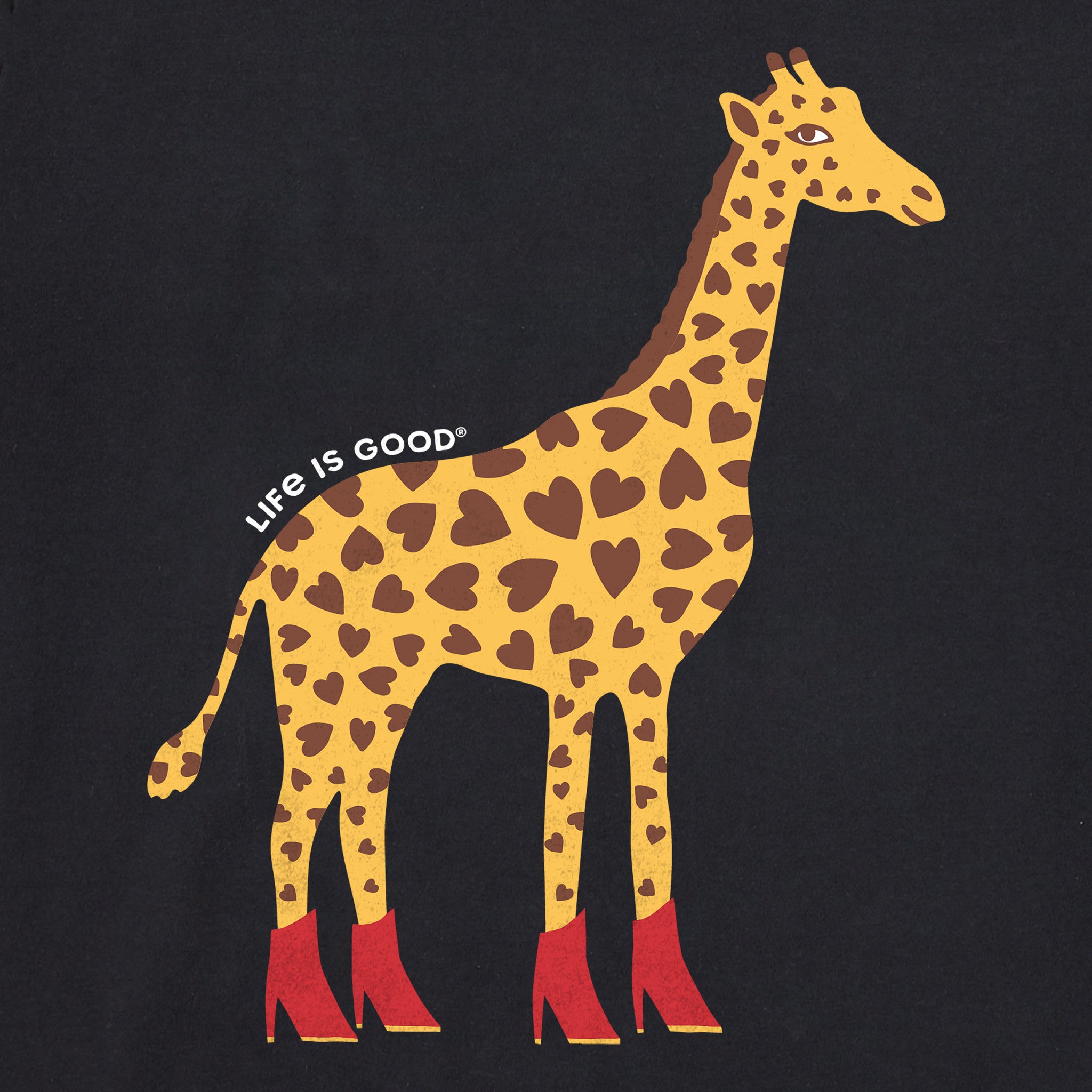 Women's Giraffe in Boots Short Sleeve Crusher Tee