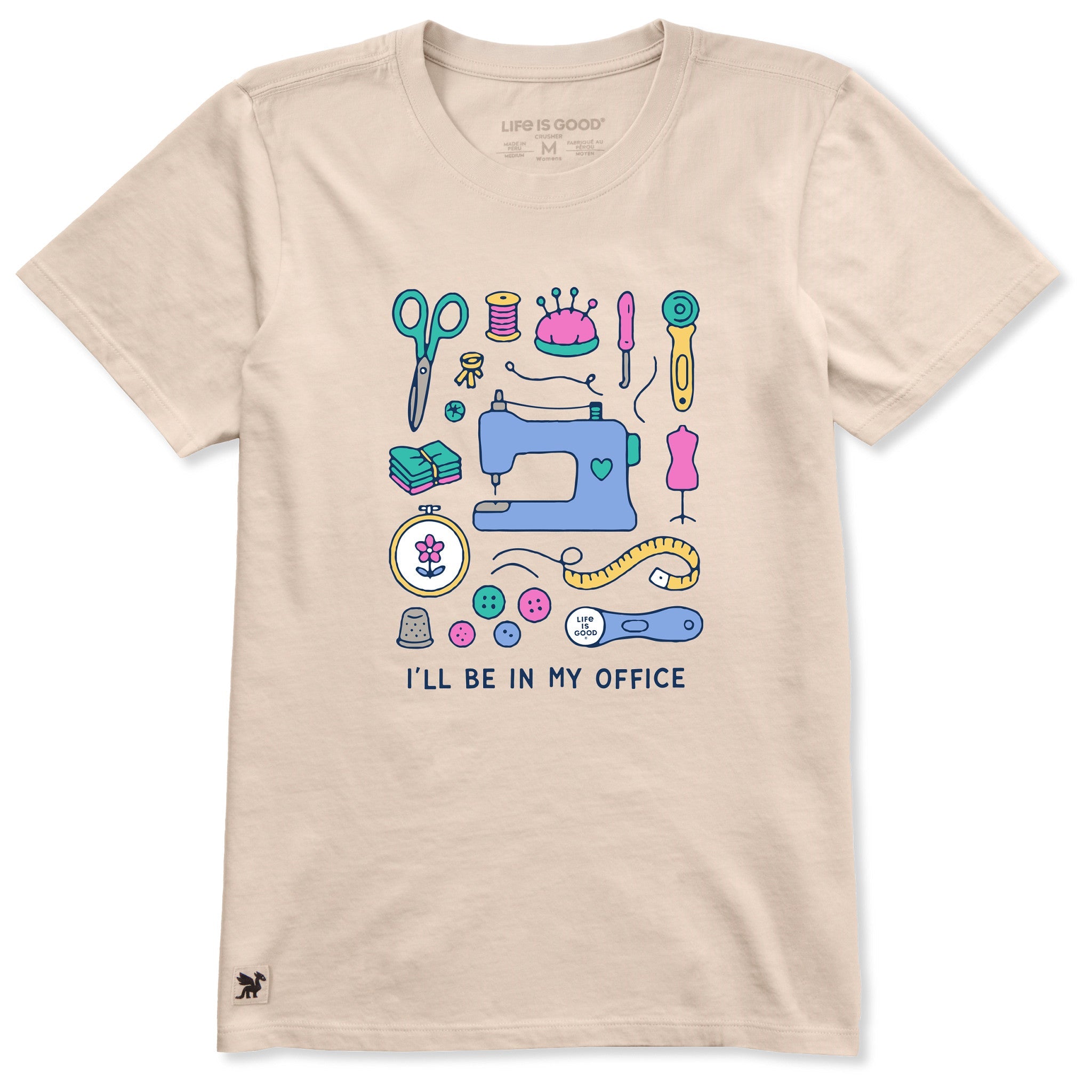 Women's I'll Be in My Office Sewing Short Sleeve Crusher Tee