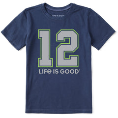 Kids 12 Life is Good Short Sleeve Crusher Tee