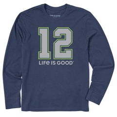 Men's 12 Life is Good Long Sleeve Crusher Tee