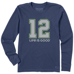 Women's 12 Life is Good Long Sleeve Crusher Tee