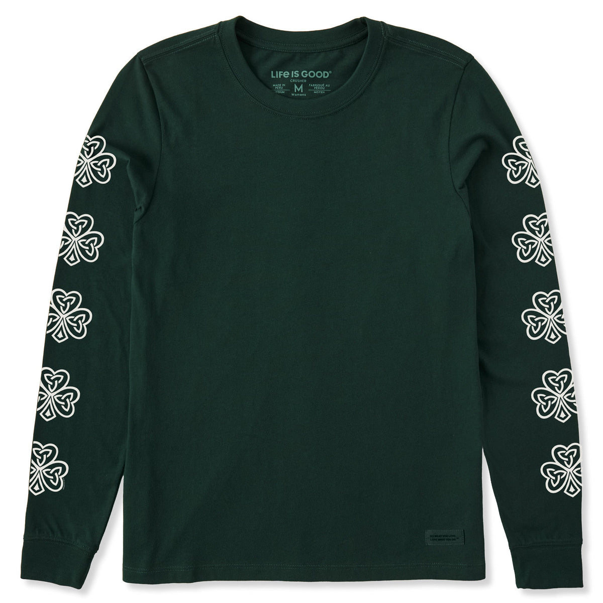 Women's Celtic Clovers Long Sleeve Crusher Tee