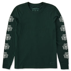 Women's Celtic Clovers Long Sleeve Crusher Tee