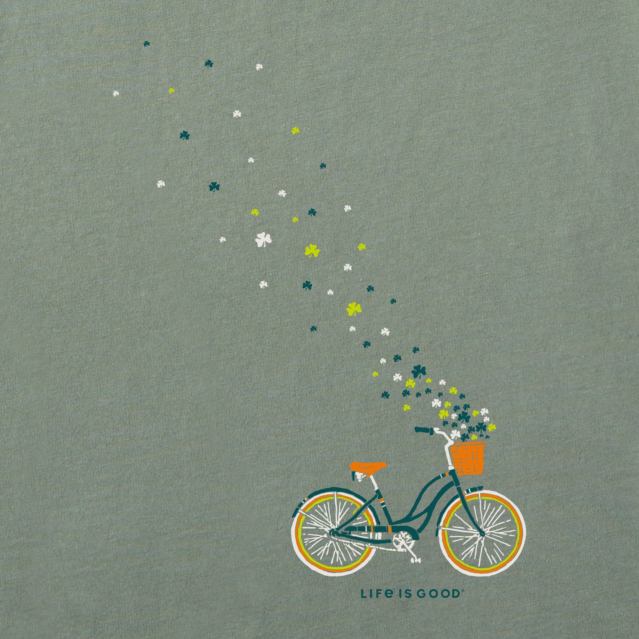 Women's Irish Bicycle Clovers Long Sleeve Crusher Tee