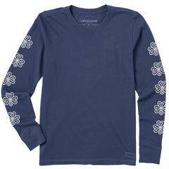 Women's Celtic Clovers Long Sleeve Crusher Tee