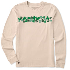 Women's Garden of Shamrocks Long Sleeve Crusher Tee