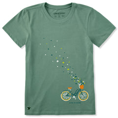 Women's Irish Bicycle Clovers Short Sleeve Crusher Tee