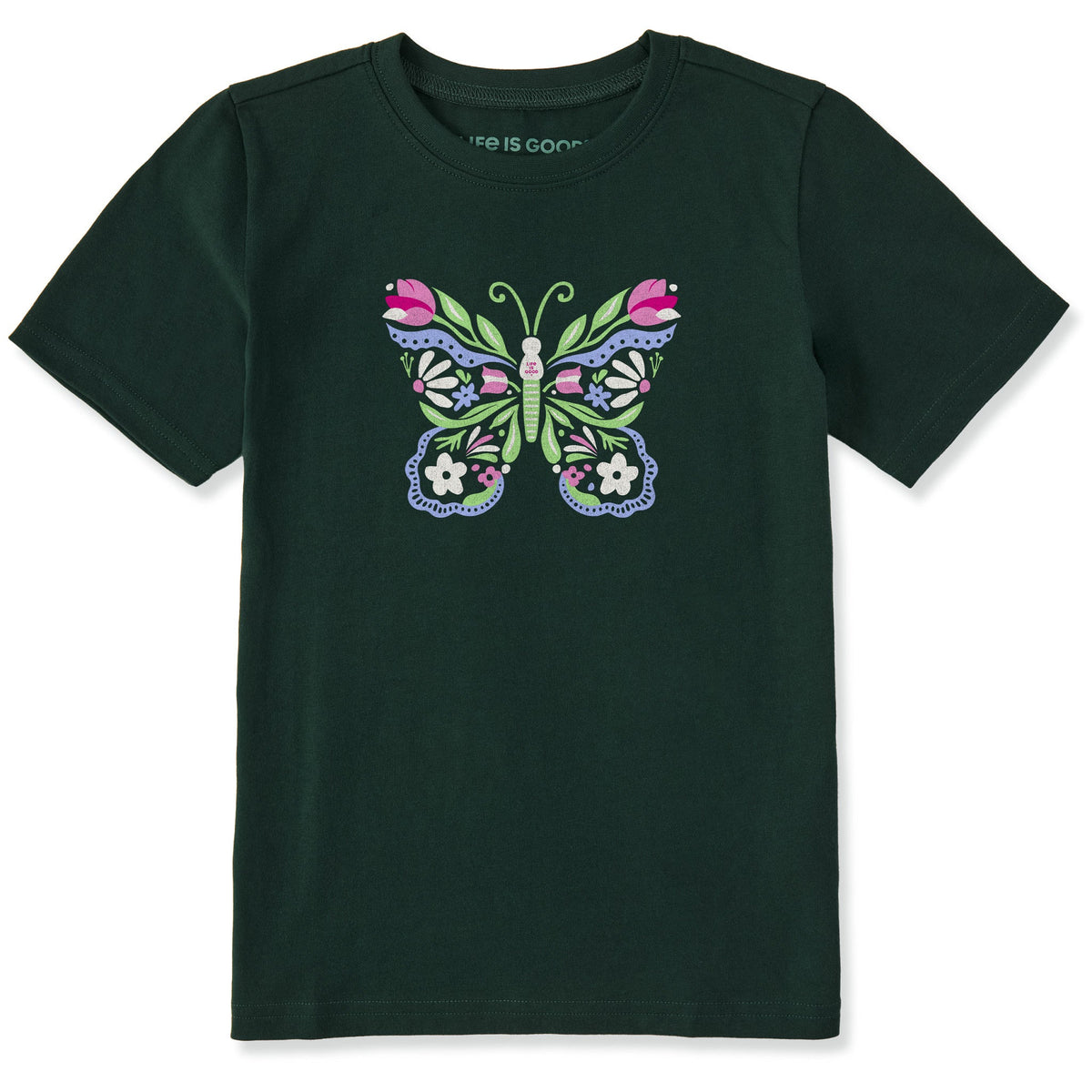 Kids Floral be the Butterfly Short Sleeve Crusher Tee