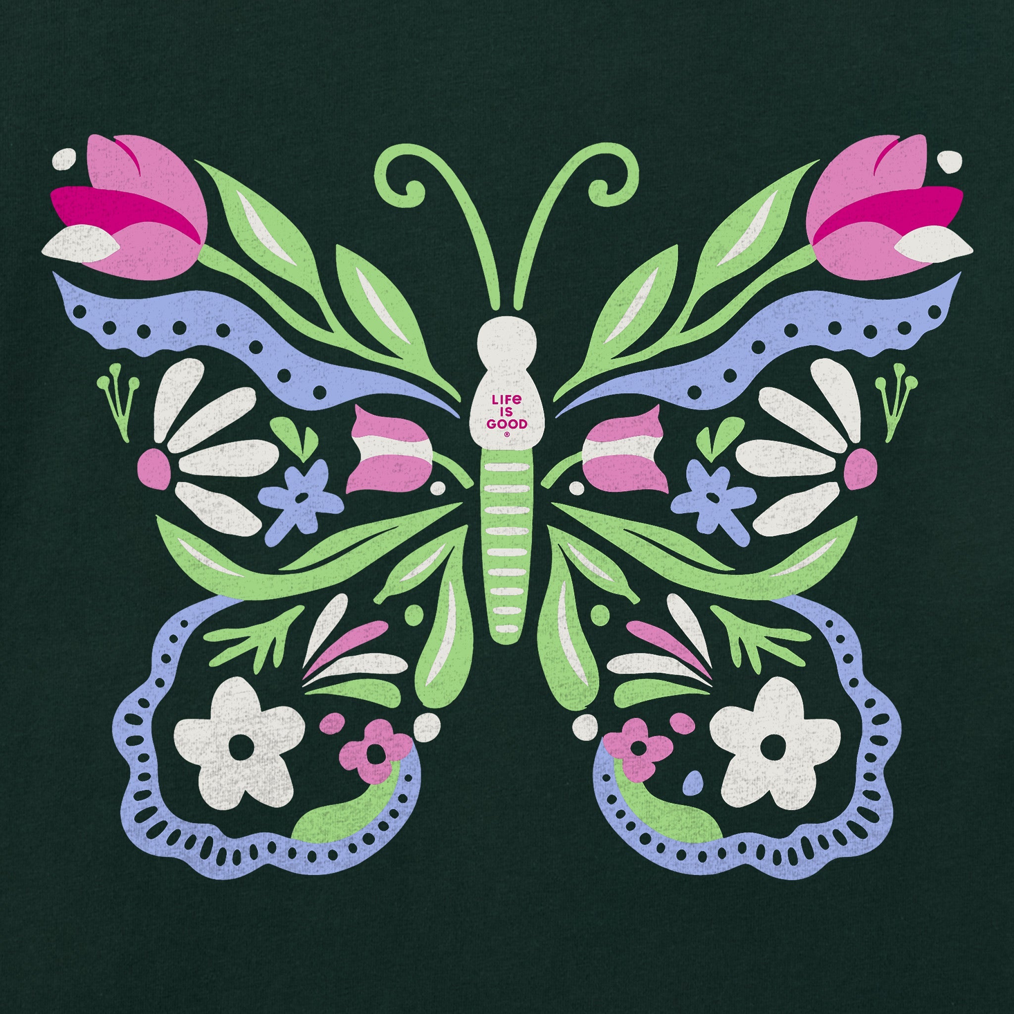 Kids Floral be the Butterfly Short Sleeve Crusher Tee
