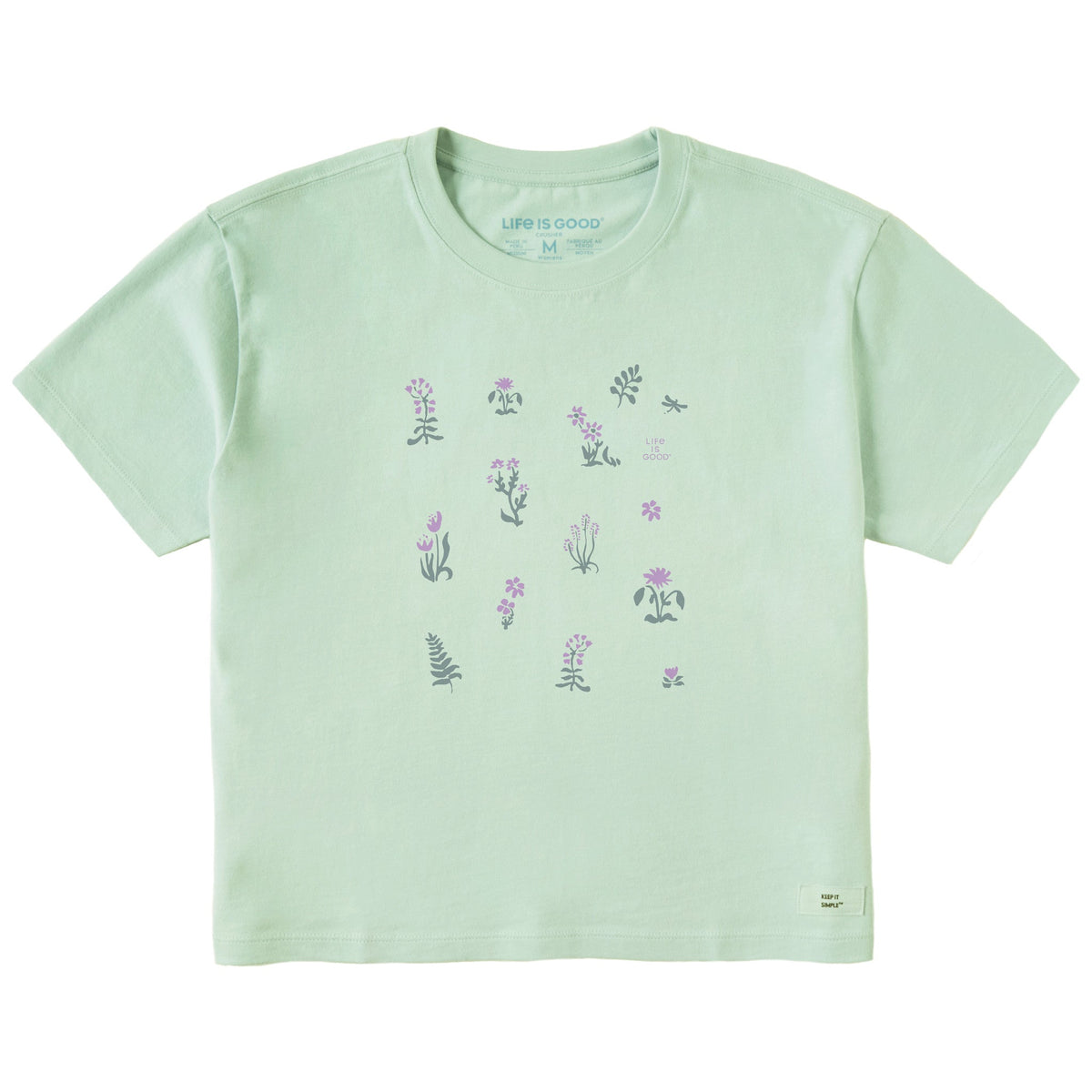 Women's Field of Flowers Short Sleeve Crusher Boxy Tee