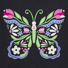 Women's Floral be the Butterfly Short Sleeve Crusher Boxy Tee