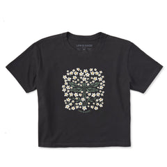 Women's Dragonfly Blossom Short Sleeve Crusher Boxy Tee