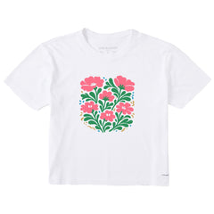 Women's Flower Field Short Sleeve Crusher Boxy Tee