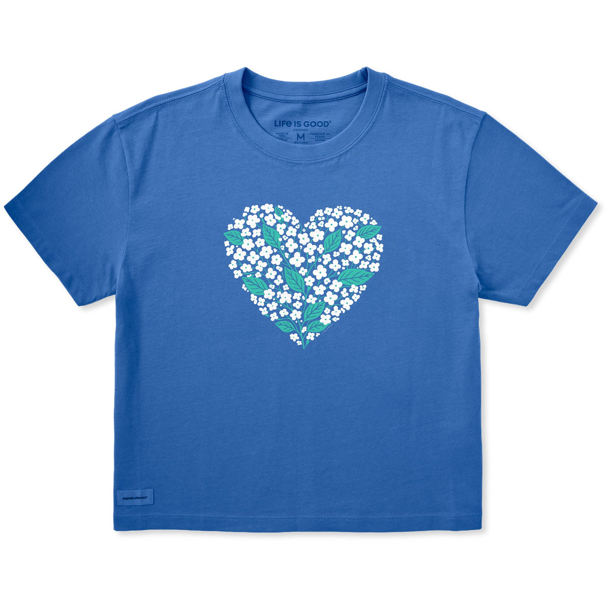 Women's Heart of Flowers Short Sleeve Crusher Boxy Tee