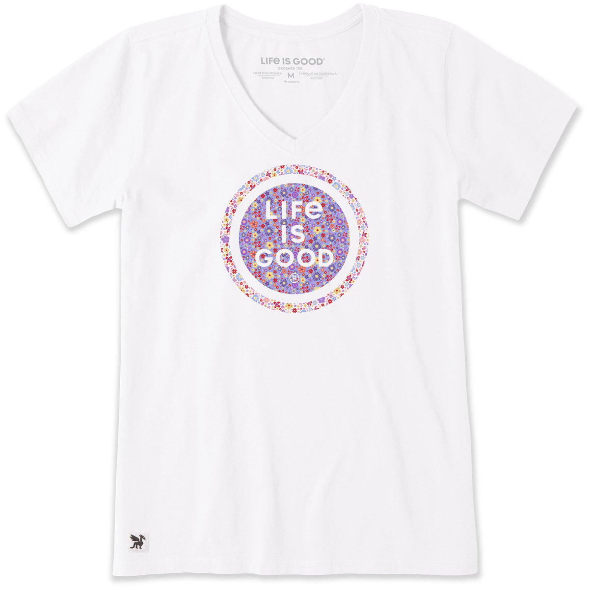 Women's Floral LIG Coin Short Sleeve Vee