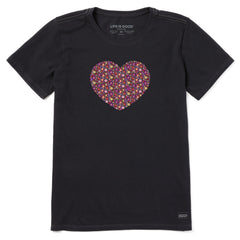 Women's Flower thy Heart Short Sleeve Vee