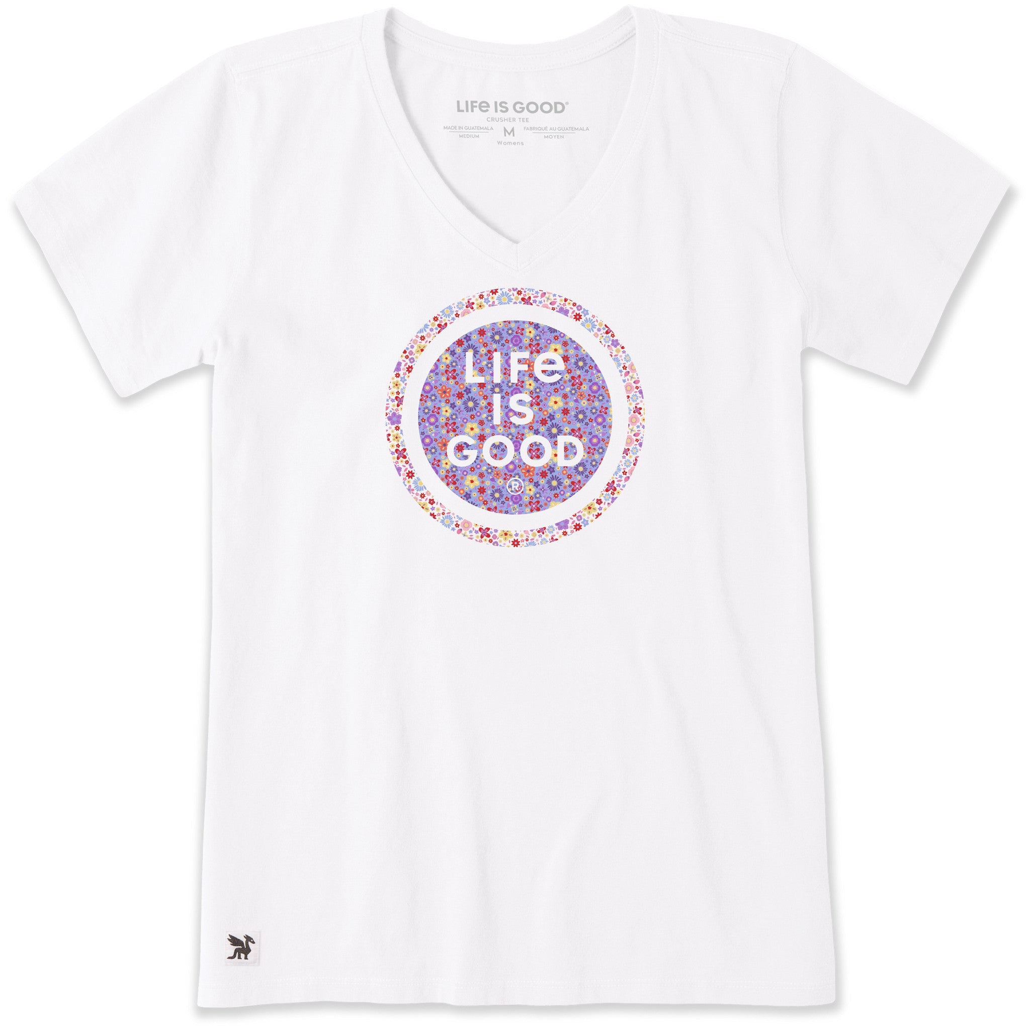 Women's Floral LIG Coin Short Sleeve Vee
