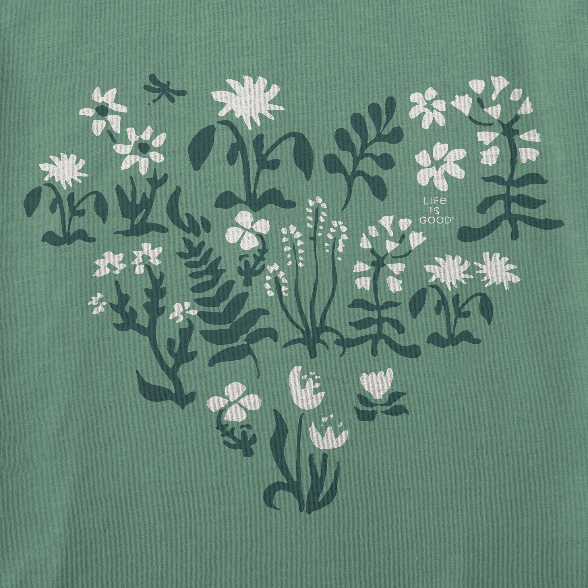 Women's Heart Blossom Short Sleeve Crusher Tee