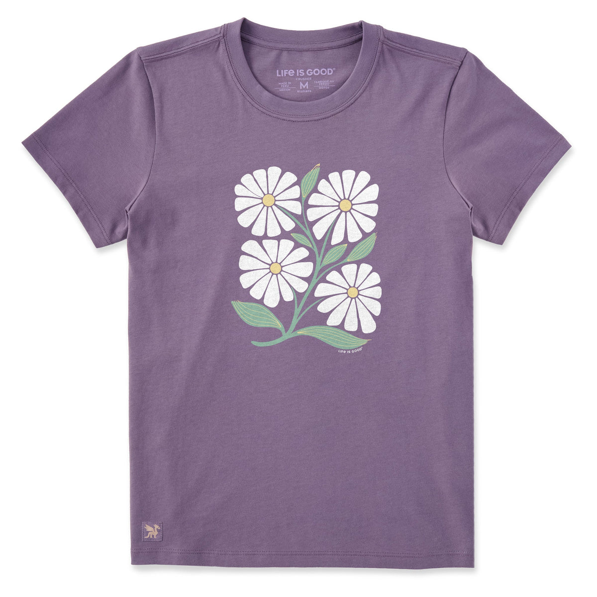 Women's Four Flowers Short Sleeve Crusher Tee