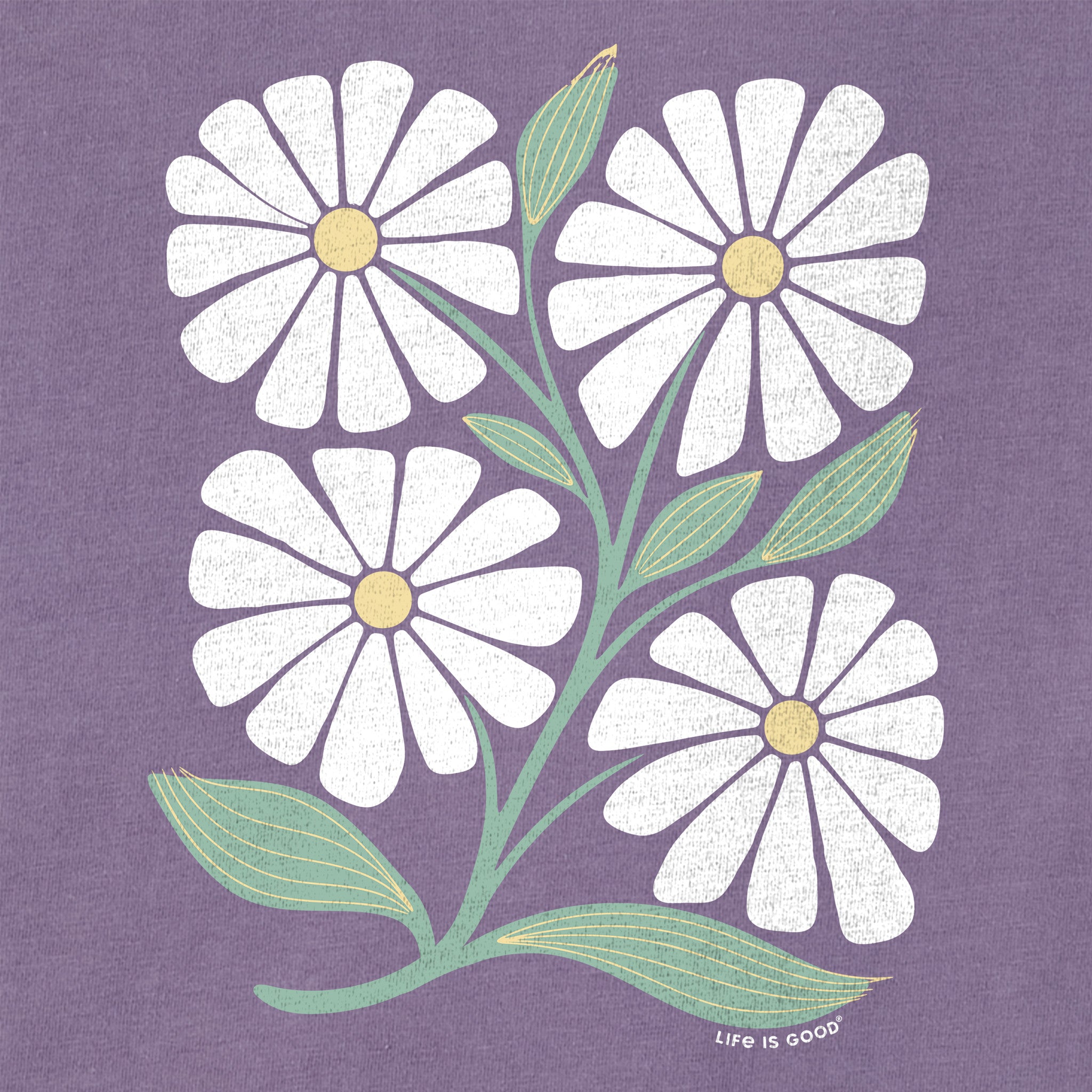 Women's Four Flowers Short Sleeve Crusher Tee