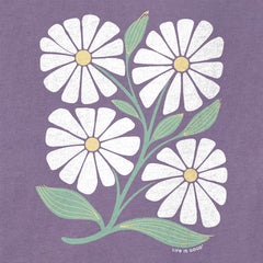Women's Four Flowers Short Sleeve Crusher Tee
