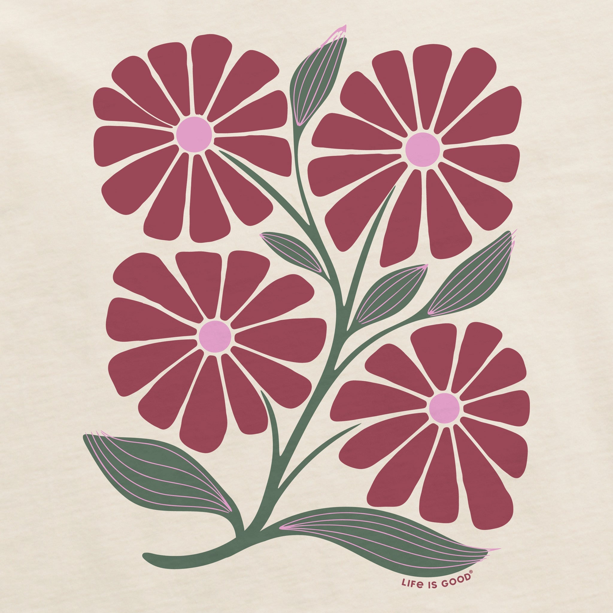 Women's Four Flowers Crusher-LITE Shrunken Tee