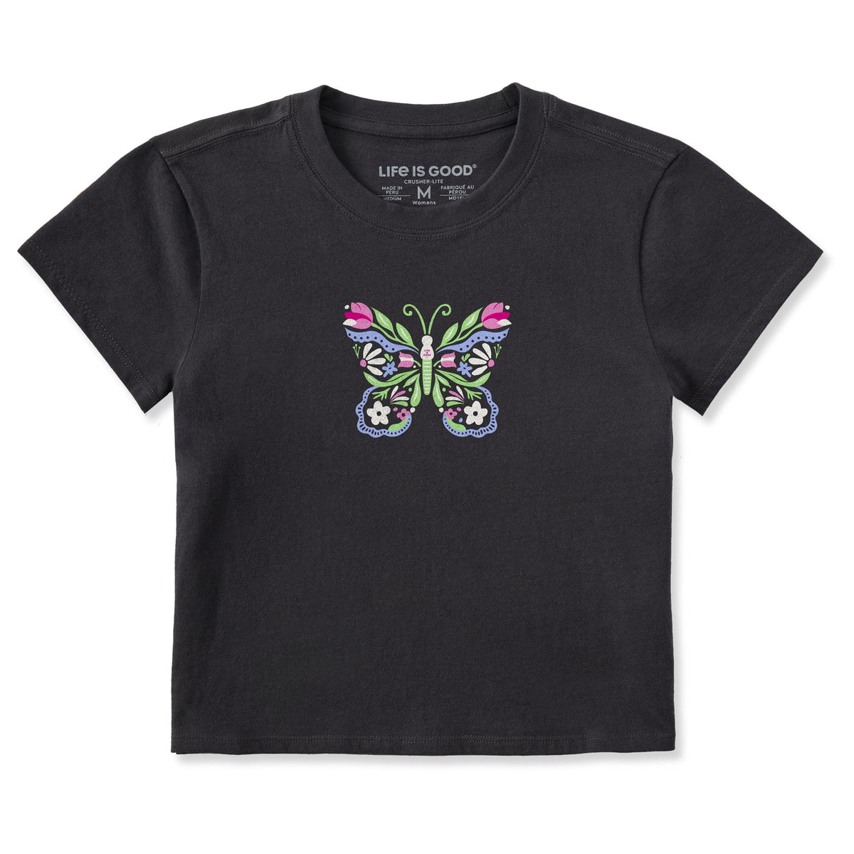 Women's Floral be the Butterfly Crusher-LITE Shrunken Tee